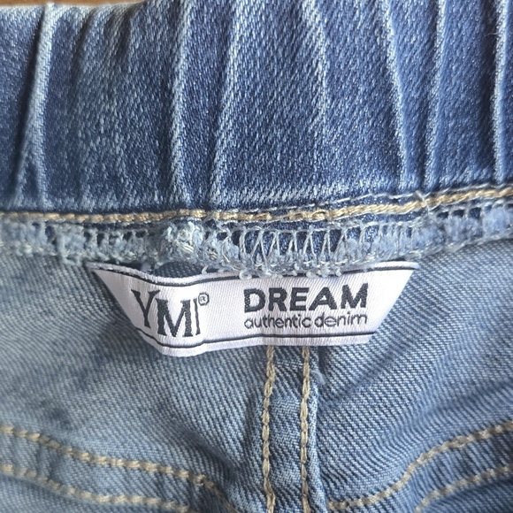 YMI Blue Denim Shorts With Drawstring Junior Size Medium - Picture 4 of 8